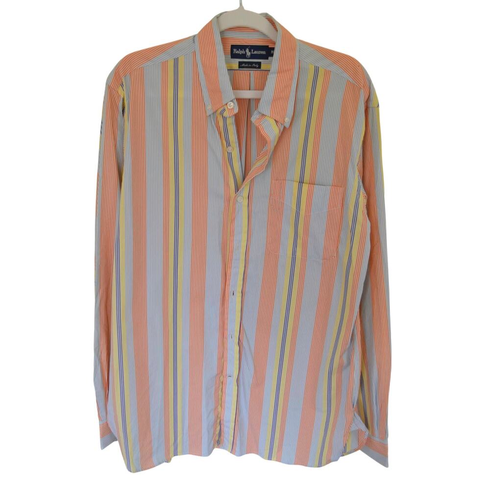 Ralph Lauren Vintage Pinstripe Button Down Shirt - Picture 3 of 6